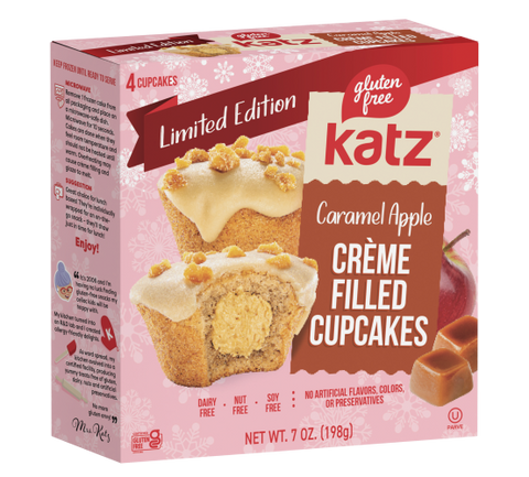 Katz Gluten Free Heavenly Creme Filled Cupcakes, Caramel Apple