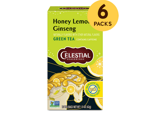 Celestial Seasonings Honey Lemon Ginseng Green Tea (6 Boxes)