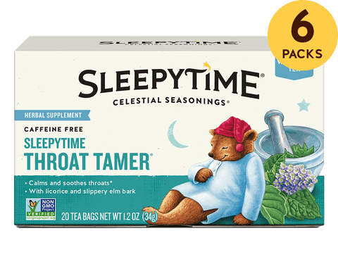 Celestial Seasonings Sleepytime Throat Tamer Wellness Tea (6 Boxes)