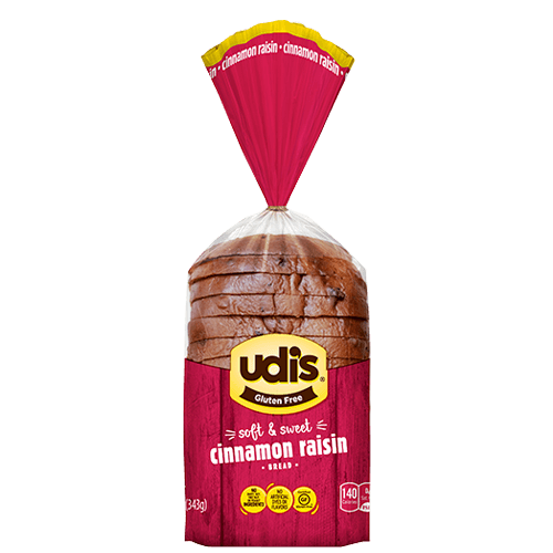 Udi's Gluten Free Cinnamon Raisin Bread | GlutenFreePalace