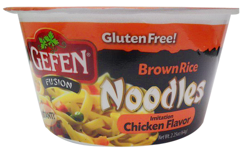 Gefen Brown Rice Noodle Bowl, Chicken Flavor