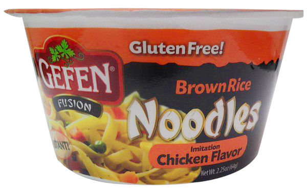 Gefen Brown Rice Noodle Bowl, Chicken Flavor - 1
