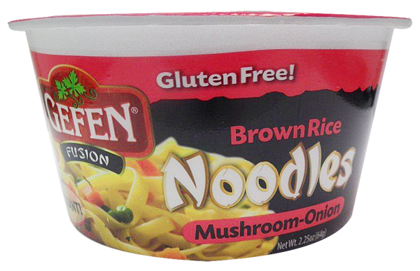 Gefen Brown Rice Noodle Bowl, Mushroom Onion - 1