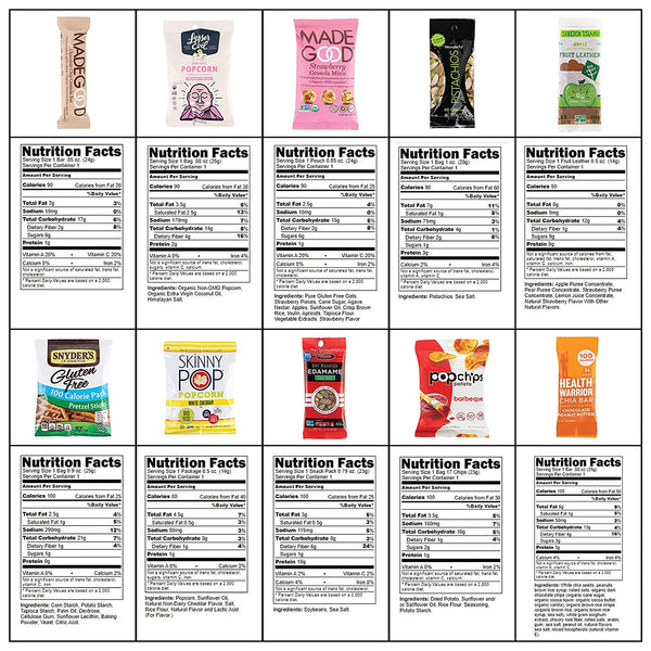 Calories Box Snack Attack - LOW CALORIE and Gluten Free Snack Box (40 Count ...