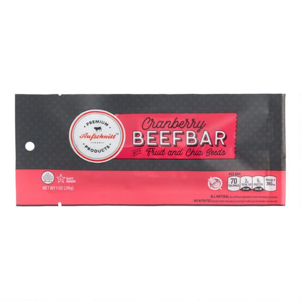 Aufschnitt Meats Kosher Cranberry Beef Bar, 1 oz (6 pack) - 1
