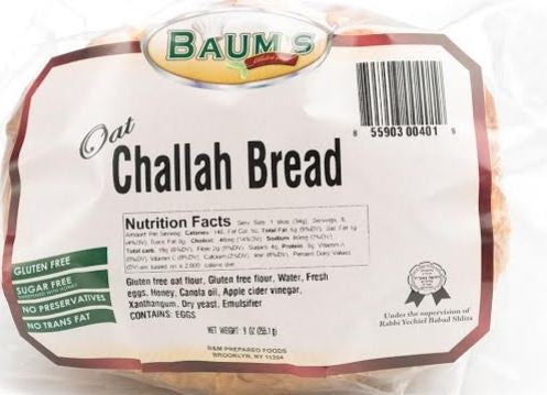Baum's Gluten Free Oat Challah Bread, 9 Oz. - 1