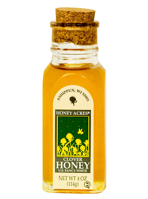 Honey Acres Artisan Honey, Pure Clover Honey, 4 Oz Muth Jar