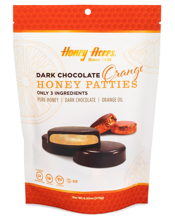 Honey Acres Honey Patties, Dark Chocolate Orange, Chocolate Truffles - 1