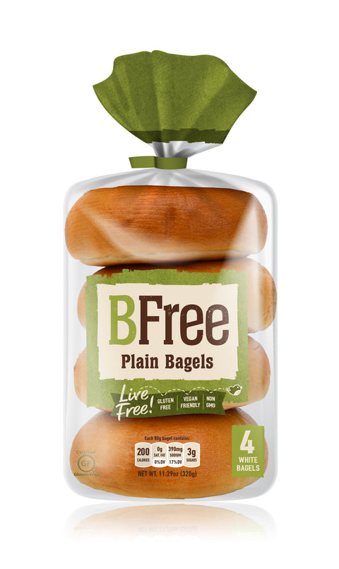 BFree Gluten Free Plain Bagels, 11.29 Oz [3 Pack]