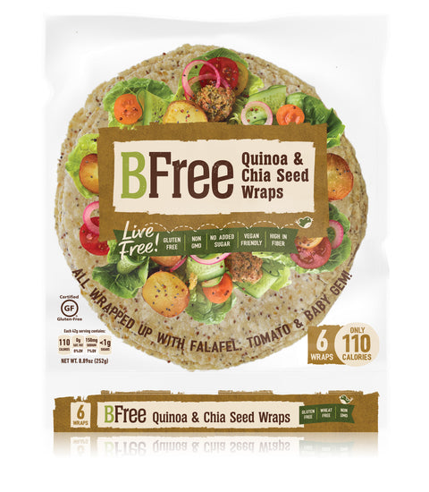 BFree Gluten Free Quinoa & Chia Wraps,with Teff & Flaxseeds, 8.89 Oz [3 Pack]