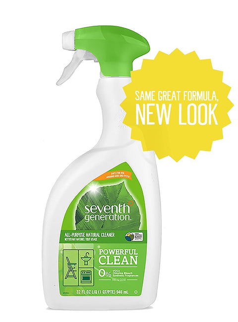 Seventh Generation All Purpose Natural Cleaner, Free & Clear, 32 Oz [8 Pack] 