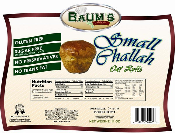 Baum's Gluten Free Oat Challah Rolls - 1