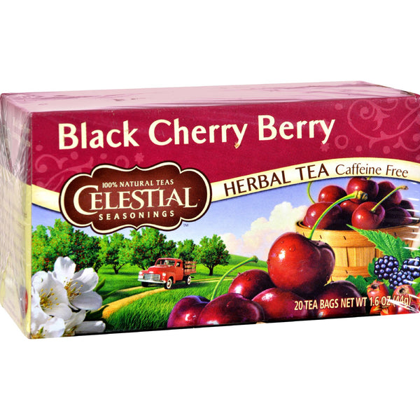 Celestial Seasonings Black Cherry Berry Herbal Tea (6 Boxes) - 1