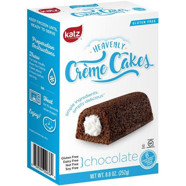Katz Gluten Free Heavenly Creme Cakes, Chocolate - 1