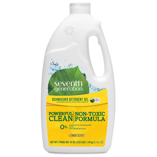Seventh Generation Dishwashing Detergent Gel, Lemon, 42 Oz (6 Bottles per Case) - 1