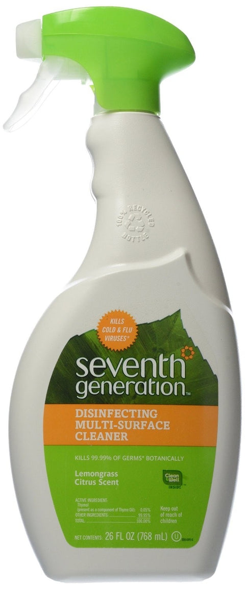 Seventh Generation Disinfecting Multi Surface Cleaner, Lemongrass Citrus, 26 Oz 