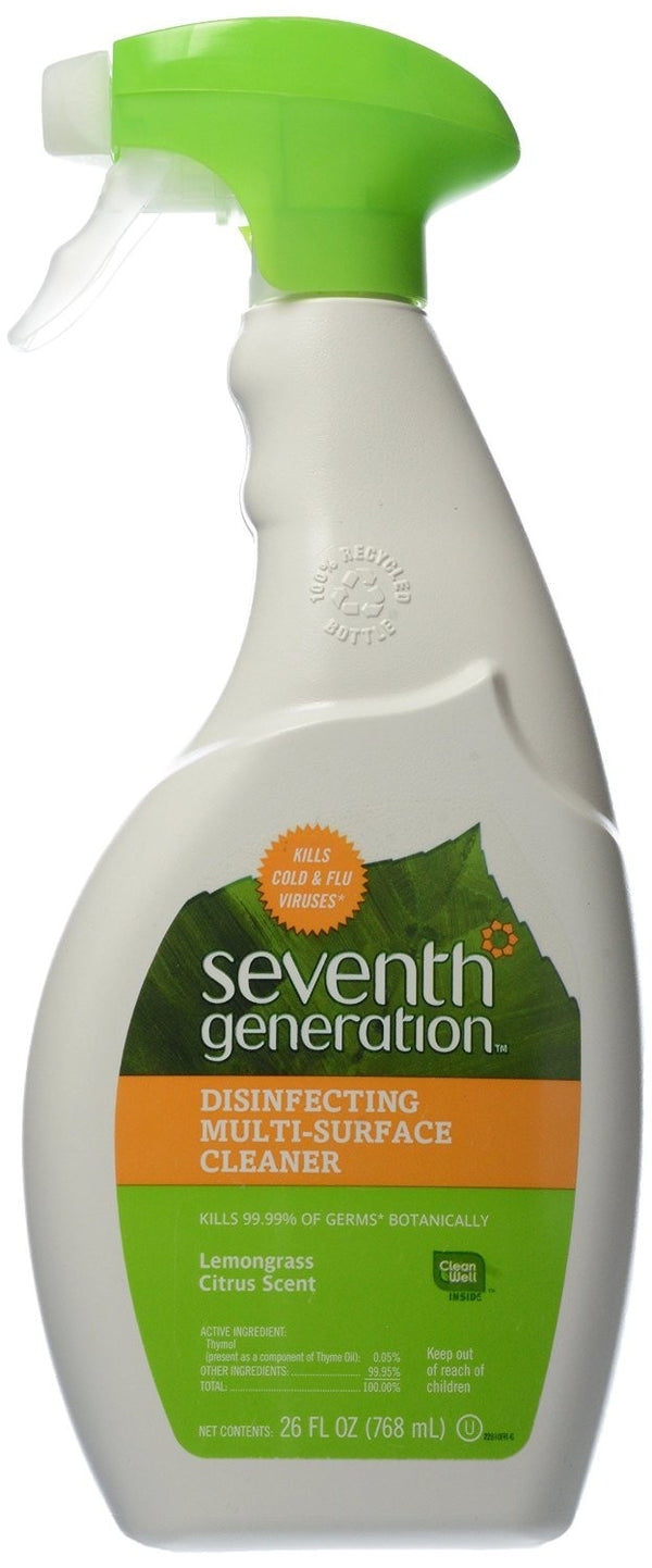 Seventh Generation Disinfecting Multi Surface Cleaner, Lemongrass Citrus, 26 Oz - 1