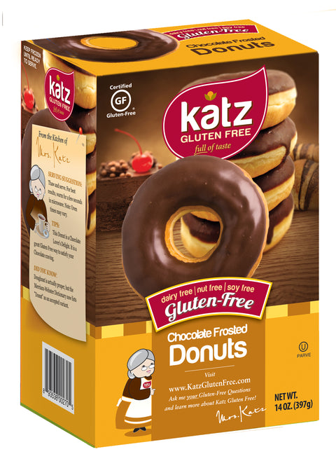 Katz Gluten Free Chocolate Frosted Donuts [Case of 6]