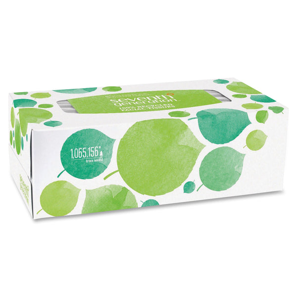 Seventh Generation 100% Recycled Facial Tissue, 2-Ply, 175 count, White Unscented [Case of 6 boxes] - 1