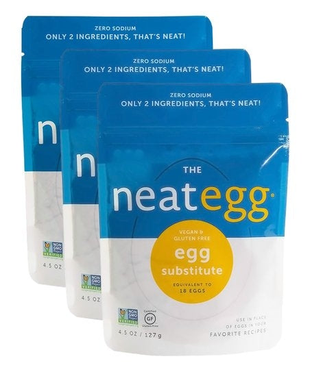 the neat egg Vegan Egg Substitute, 4.5 oz [3 pack] 