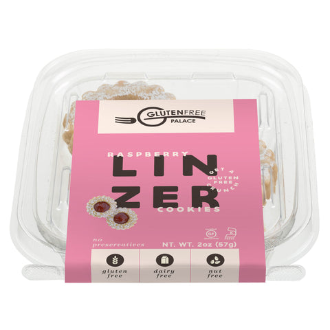 GlutenFreePalace.com Mini Pack Cookies, Raspberry Linzer Cookies (2 Pack)