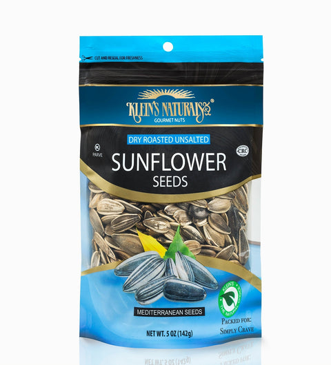 Klein's Naturals Dry Roasted Sunflower Seeds, Unsalted 5-Ounce (Pack of 2)